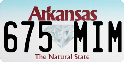 AR license plate 675MIM