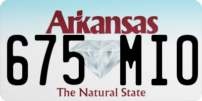 AR license plate 675MIO