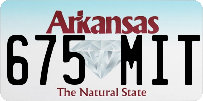 AR license plate 675MIT