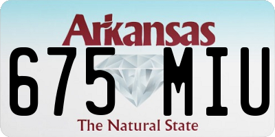 AR license plate 675MIU