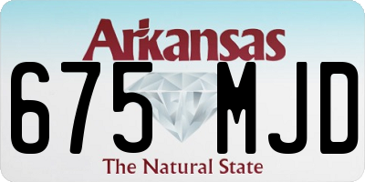 AR license plate 675MJD