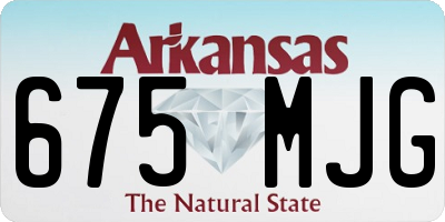 AR license plate 675MJG