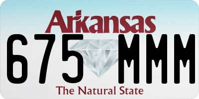 AR license plate 675MMM