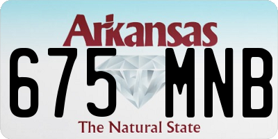 AR license plate 675MNB