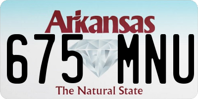 AR license plate 675MNU