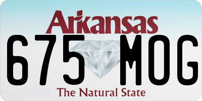 AR license plate 675MOG