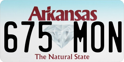 AR license plate 675MON