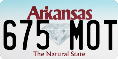 AR license plate 675MOT