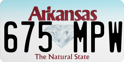 AR license plate 675MPW