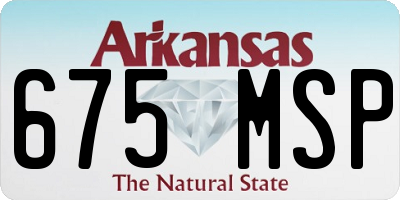 AR license plate 675MSP