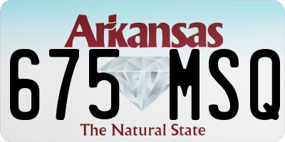 AR license plate 675MSQ