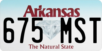 AR license plate 675MST