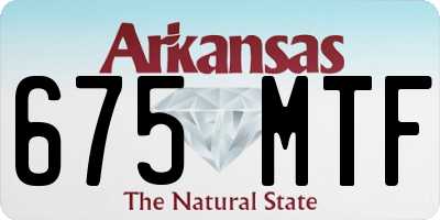 AR license plate 675MTF