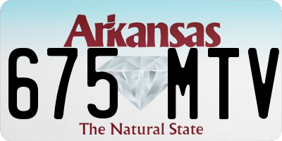 AR license plate 675MTV