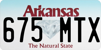 AR license plate 675MTX