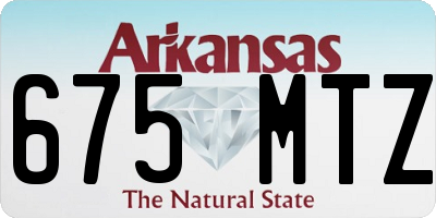 AR license plate 675MTZ