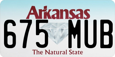 AR license plate 675MUB