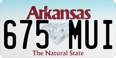 AR license plate 675MUI