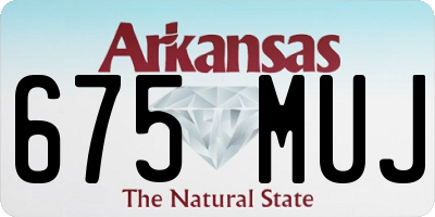AR license plate 675MUJ