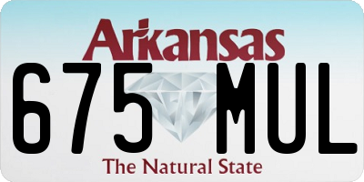 AR license plate 675MUL