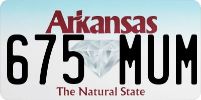 AR license plate 675MUM
