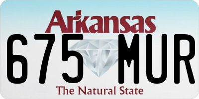 AR license plate 675MUR