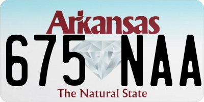 AR license plate 675NAA
