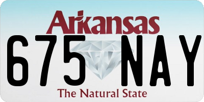 AR license plate 675NAY