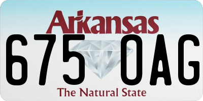 AR license plate 675OAG