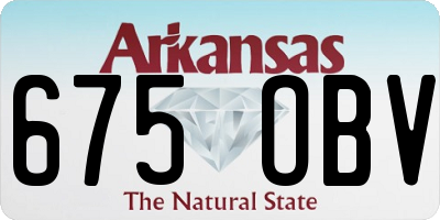AR license plate 675OBV