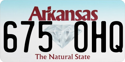AR license plate 675OHQ