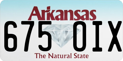 AR license plate 675OIX