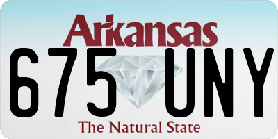 AR license plate 675UNY