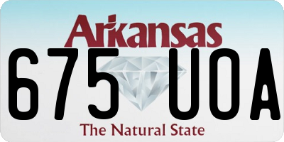 AR license plate 675UOA