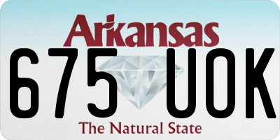 AR license plate 675UOK