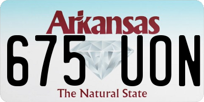 AR license plate 675UON