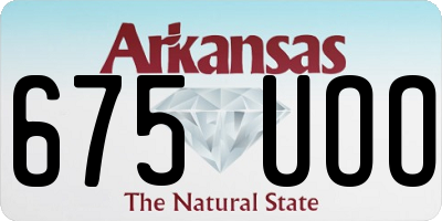 AR license plate 675UOO