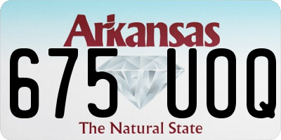 AR license plate 675UOQ