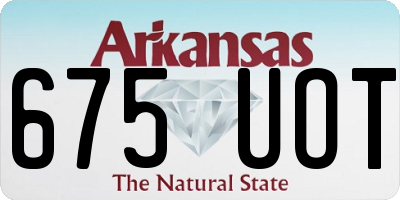 AR license plate 675UOT