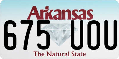 AR license plate 675UOU
