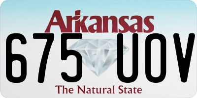 AR license plate 675UOV