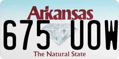 AR license plate 675UOW