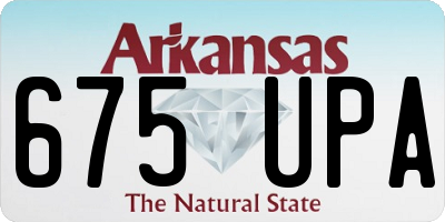 AR license plate 675UPA