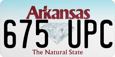 AR license plate 675UPC