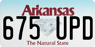 AR license plate 675UPD
