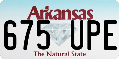 AR license plate 675UPE