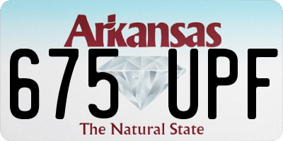 AR license plate 675UPF