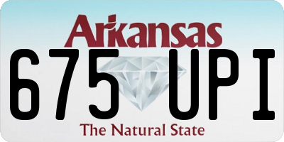 AR license plate 675UPI