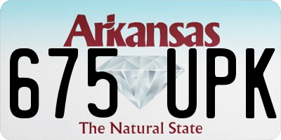 AR license plate 675UPK