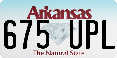 AR license plate 675UPL